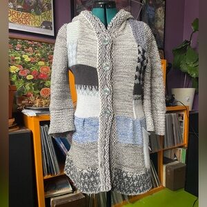 Free People Multicolor Patchwork Cardigan